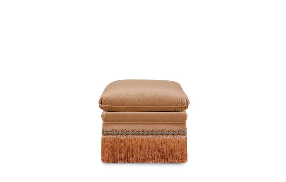Bellotti ezio luxury italy furniture 25 1008 pouf classic velvet fringe 00
