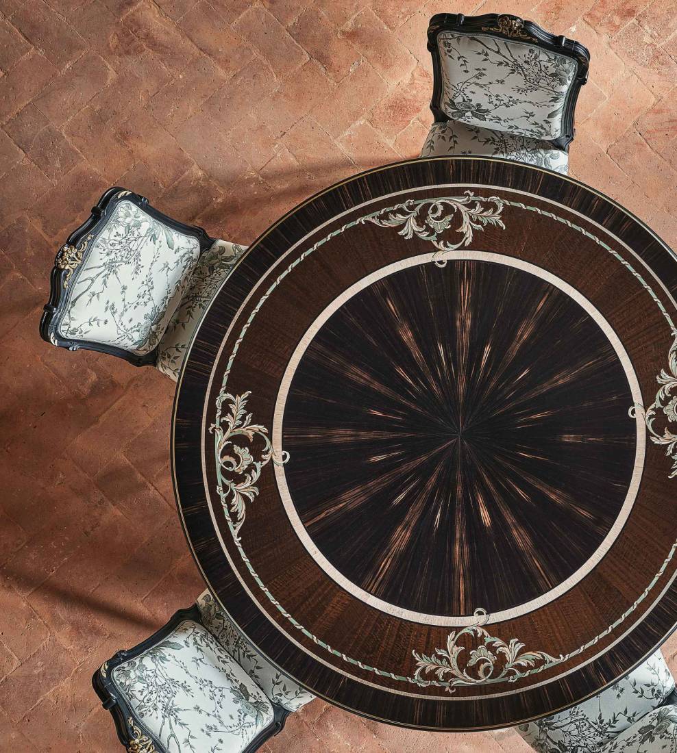 Bellotti ezio luxury italy furniture 25 1050 table classic mother of pearl inlay 2