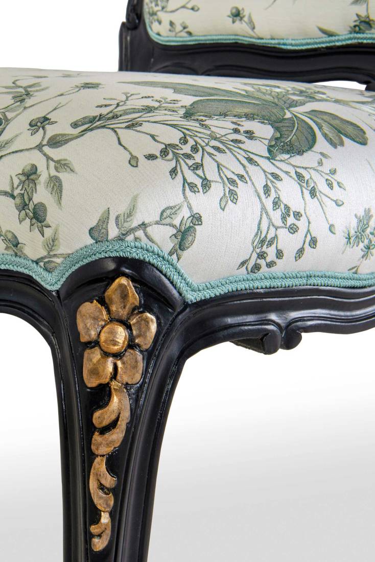 Bellotti ezio luxury italy furniture 25 1052 armchair classic black gold lacquer 4