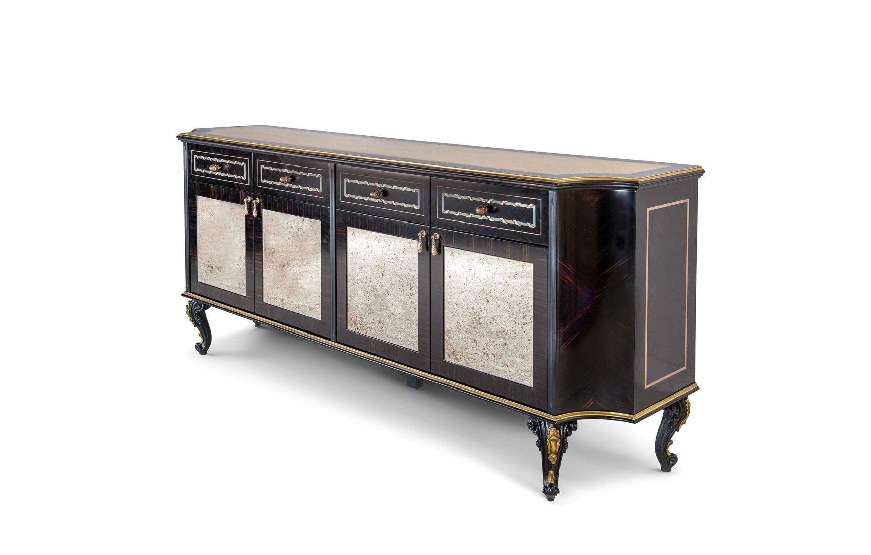 Bellotti ezio luxury italy furniture 25 1053 sideboard classic mirrored glass 00