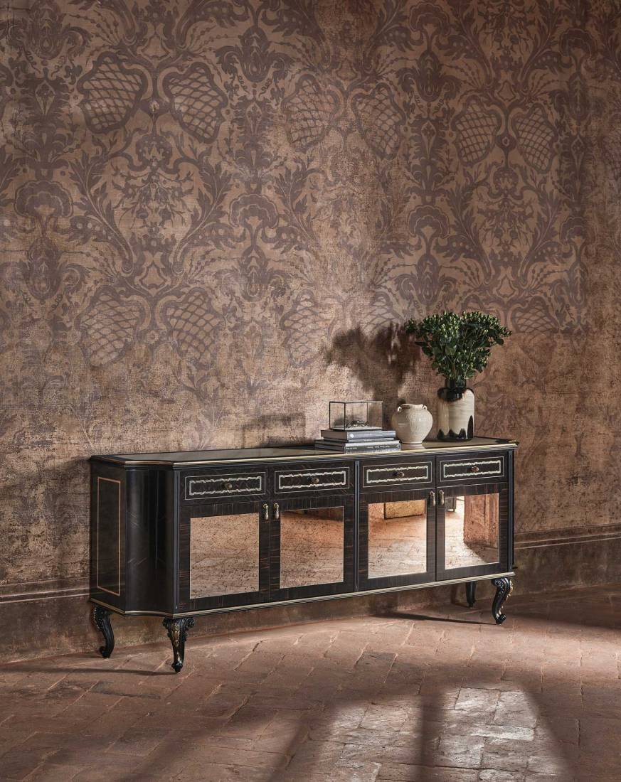 Bellotti ezio luxury italy furniture 25 1053 sideboard classic mirrored glass 2
