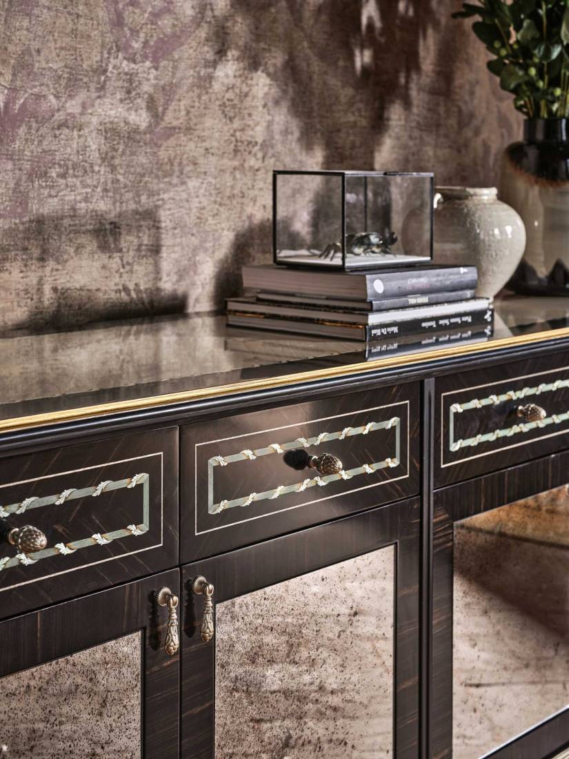 Bellotti ezio luxury italy furniture 25 1053 sideboard classic mirrored glass 3