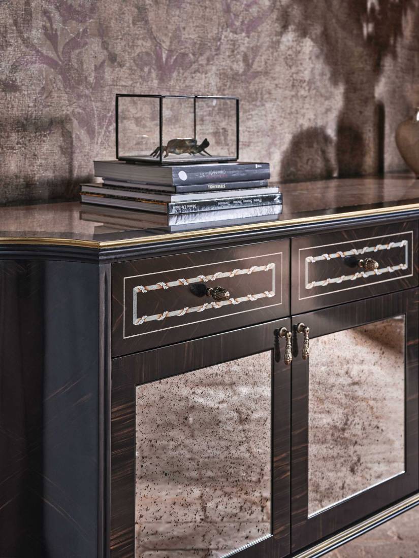 Bellotti ezio luxury italy furniture 25 1053 sideboard classic mirrored glass 4