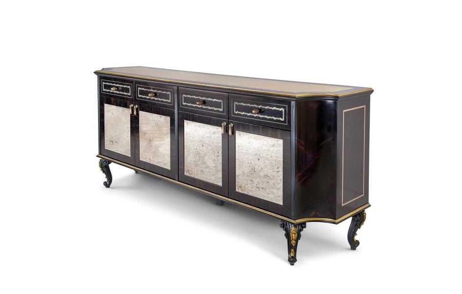 Bellotti ezio luxury italy furniture 25 1053 sideboard classic mirrored glass 00