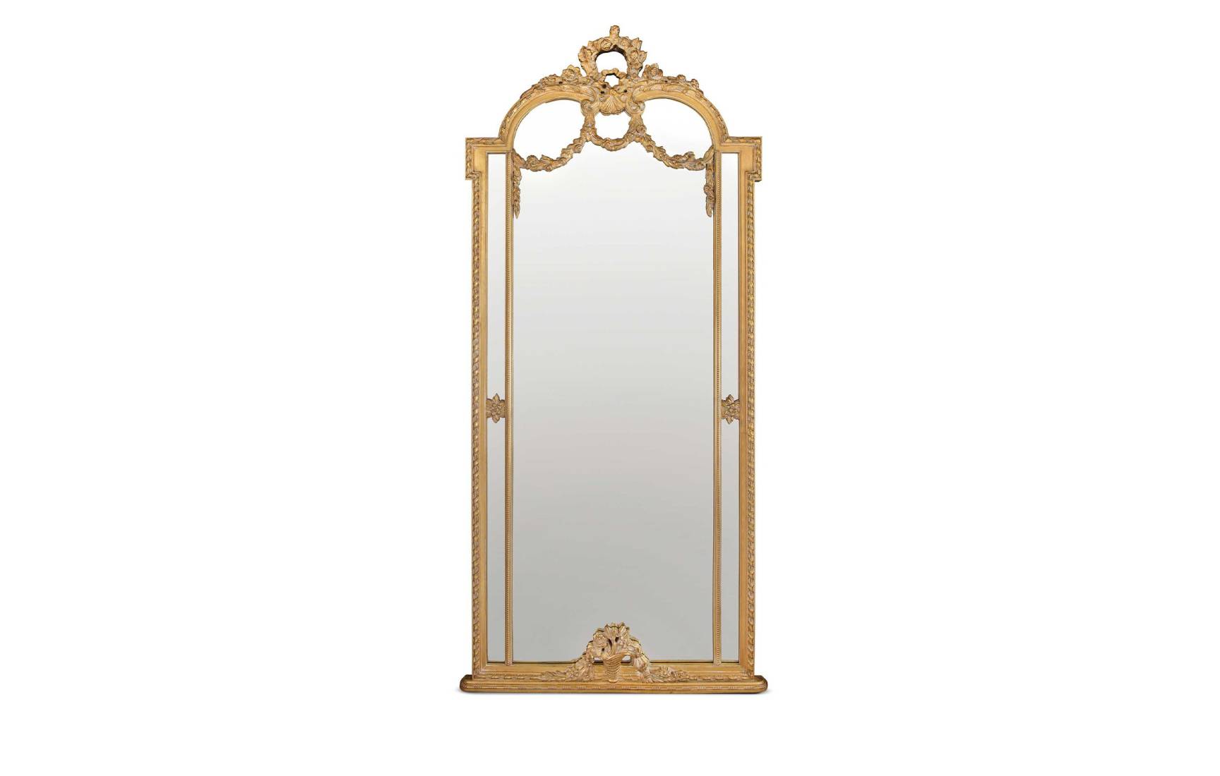 Bellotti ezio luxury italy furniture 25 1055 mirror classic gilded frame flowers 00