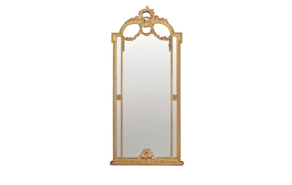 Bellotti ezio luxury italy furniture 25 1055 mirror classic gilded frame flowers 00
