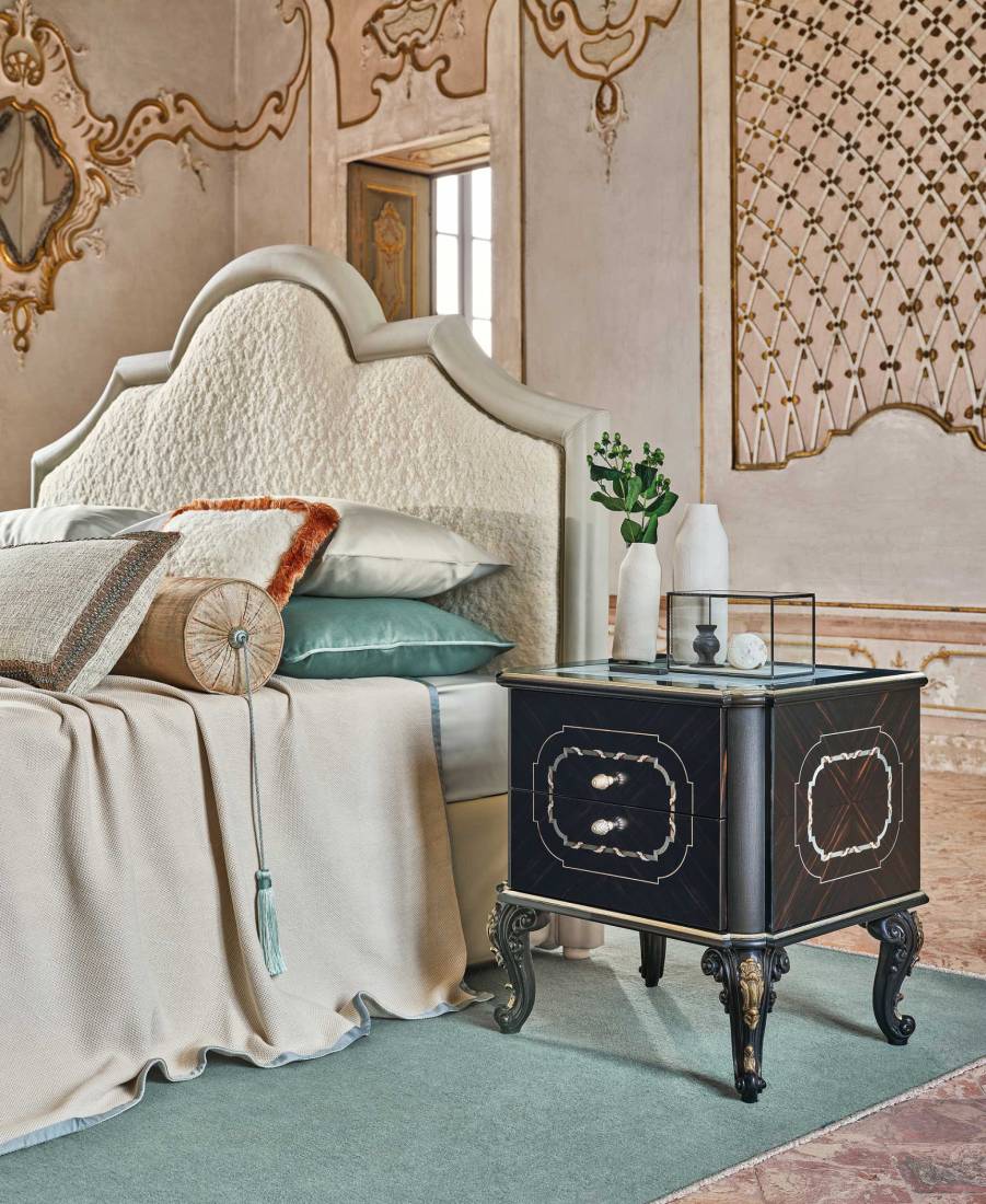 Bellotti ezio luxury italy furniture 25 1061 bedside table classic mother of pearl inlay 2