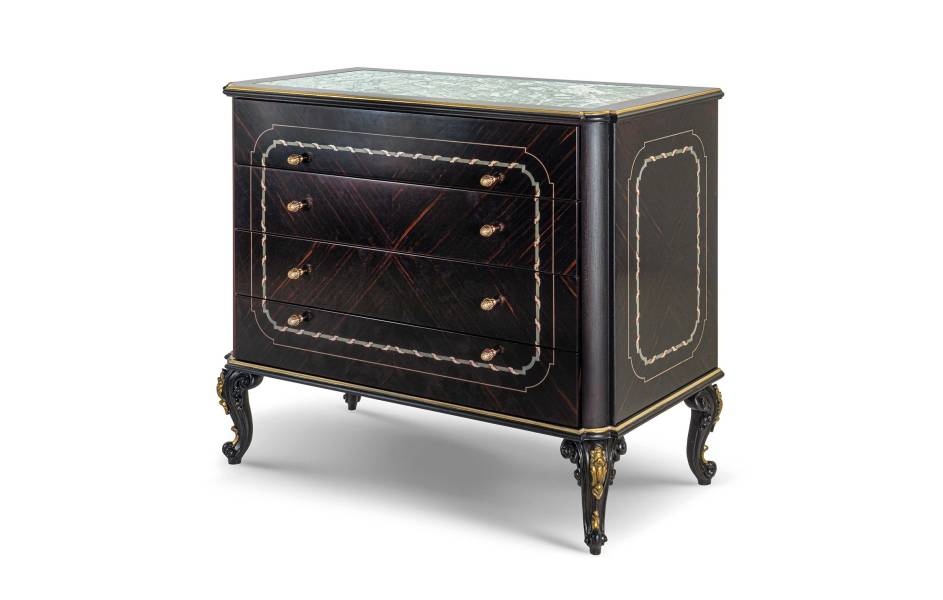 Bellotti ezio luxury italy furniture 25 1062 chest of drawers classic lacquered marble dresser 00