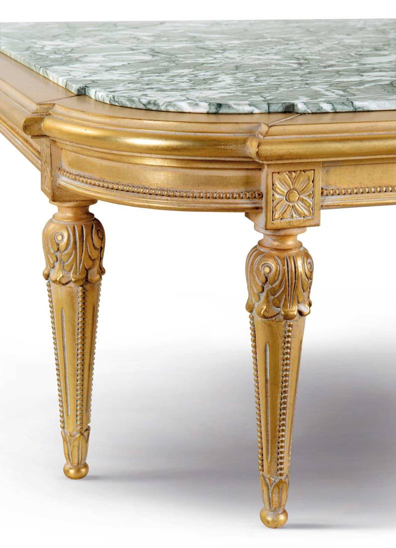 Bellotti ezio luxury italy furniture 4973 small table classic green marble gold legs 5
