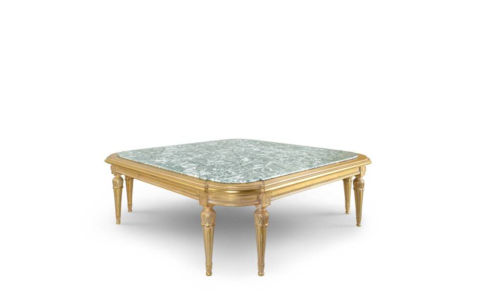 Bellotti ezio luxury italy furniture 4973 small table classic green marble gold legs 00