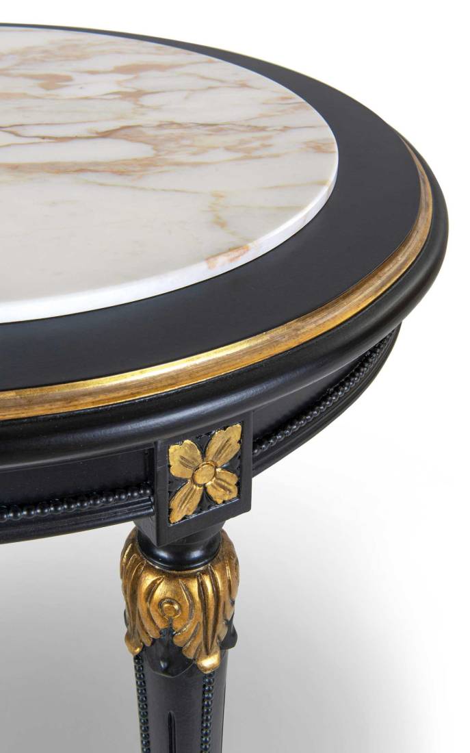 Bellotti ezio luxury italy furniture 4974 small table classic antiqued mirror lacquered 6