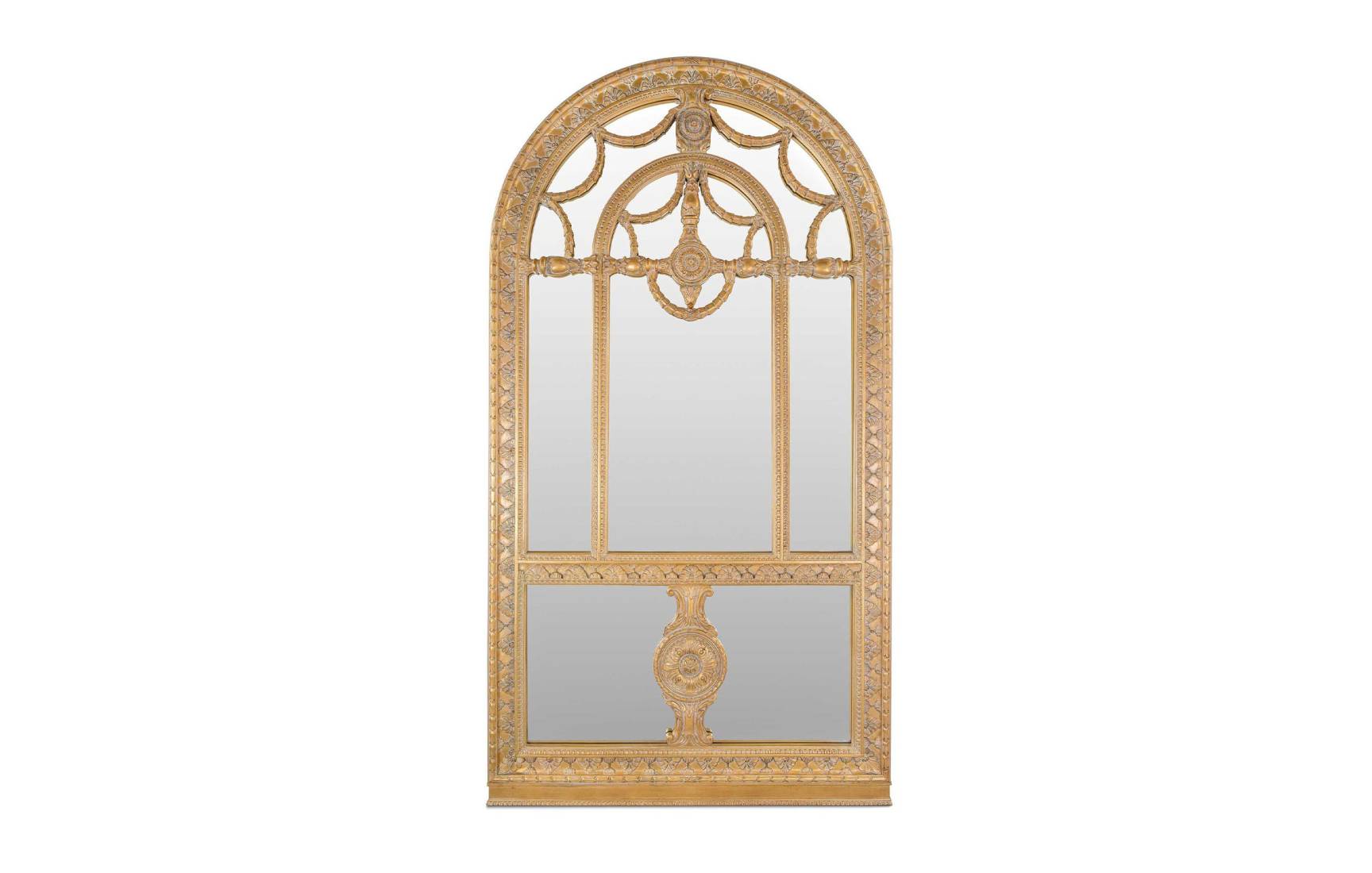 Bellotti ezio luxury italy furniture 5382 mirror classic arched gilded frame 00 b
