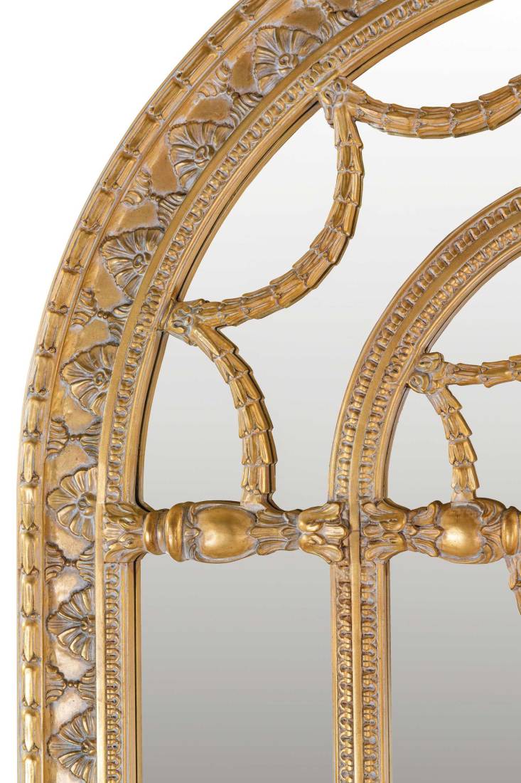 Bellotti ezio luxury italy furniture 5382 mirror classic arched gilded frame 4