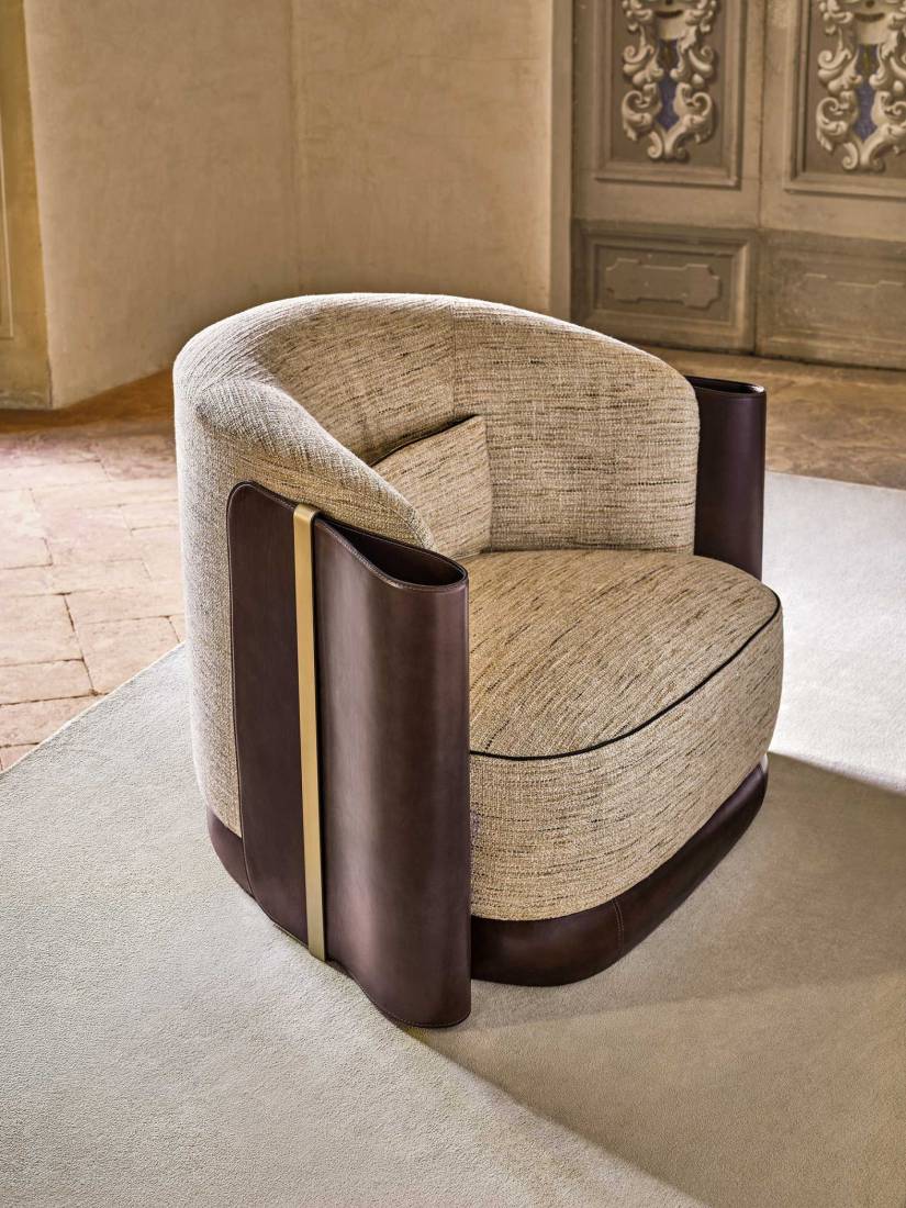 Bellotti ezio luxury italy furniture 2026 02 armchair contemporary leather brass 3